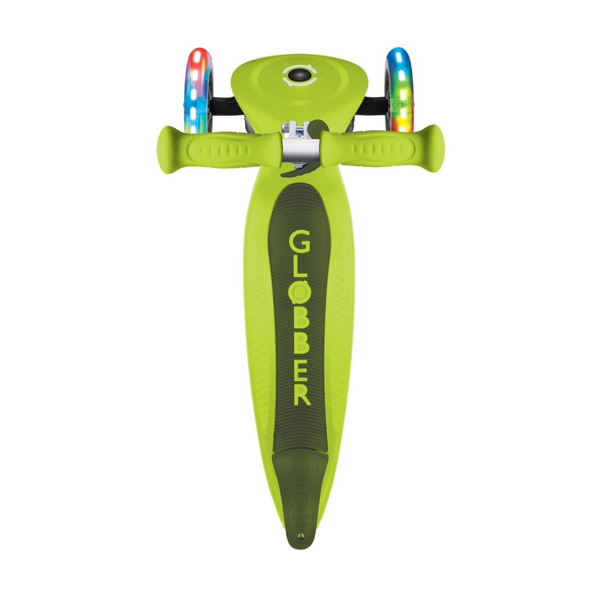 GLOBBER PRIMO FOLDABLE LIGHTS - LIME GREEN - Riding Scooters - Dawson Sports