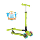GLOBBER PRIMO FOLDABLE LIGHTS - LIME GREEN - Riding Scooters - Dawson Sports