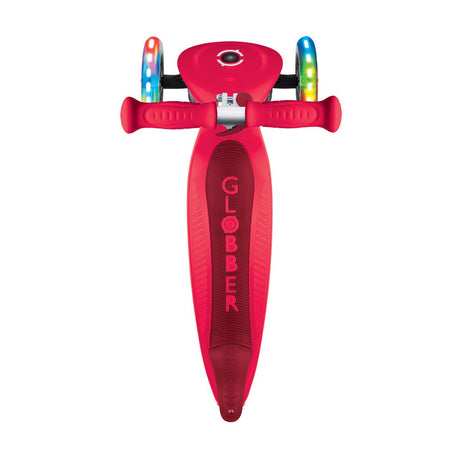 GLOBBER PRIMO FOLDABLE LIGHTS - RED - Riding Scooters - Dawson Sports