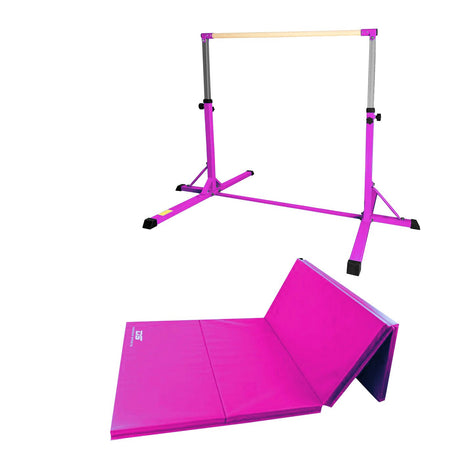 Gymnastics Horizontal Bar & Folding Mat SET - Bars & Balance Beams - Dawson Sports