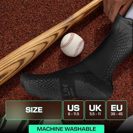 Lux Pro Cleat Performance Grip - Calf Sock - Black - Socks - Dawson Sports