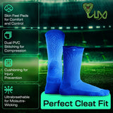 Lux Pro Cleat Performance Grip - Calf Sock - Blue - Socks - Dawson Sports