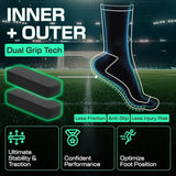 Lux Pro Cleat Performance Grip - Calf Sock - White - Socks - Dawson Sports