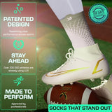 Lux Pro Cleat Performance Grip - Calf Sock - White - Socks - Dawson Sports