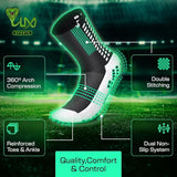 Lux Soccer Grip - Calf Sock - Black - Socks - Dawson Sports