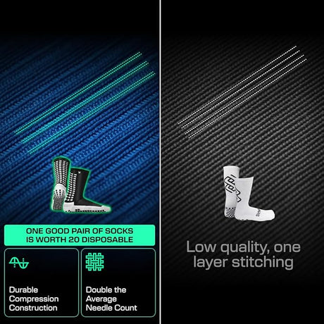 Lux Soccer Grip - Calf Sock - Black - Socks - Dawson Sports