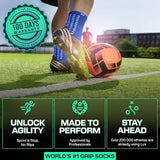 Lux Soccer Grip - Calf Sock - Blue - Socks - Dawson Sports
