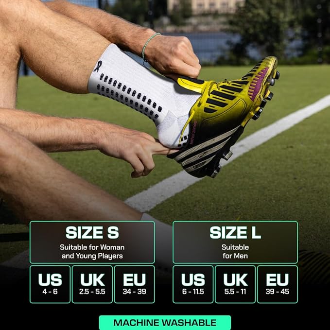 Lux Soccer Grip - Calf Sock - White - Socks - Dawson Sports