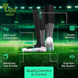 Lux Soccer Grip - Knee Sock - Black - Socks - Dawson Sports