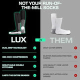 Lux Soccer Grip - Knee Sock - Black - Socks - Dawson Sports