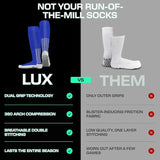 Lux Soccer Grip - Knee Sock - Blue - Socks - Dawson Sports