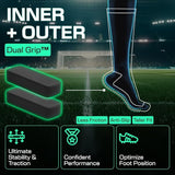 Lux Soccer Grip - Knee Sock - White - Socks - Dawson Sports
