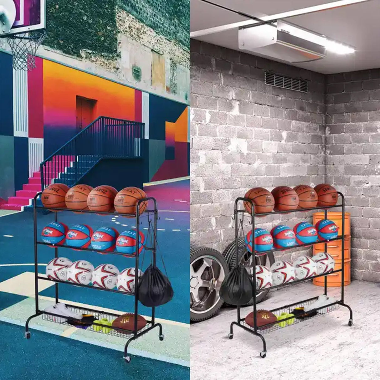 Mobile Ball Rack/Cart - Storage & Trolleys - Dawson Sports