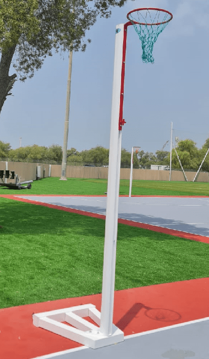 Movable Competition Netball Post with Adjustable Height - Each - Ring & Nets - Dawson Sports