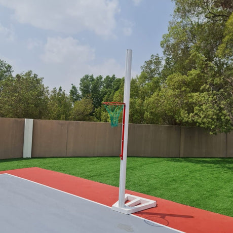 Movable Competition Netball Post with Adjustable Height - Each - Ring & Nets - Dawson Sports