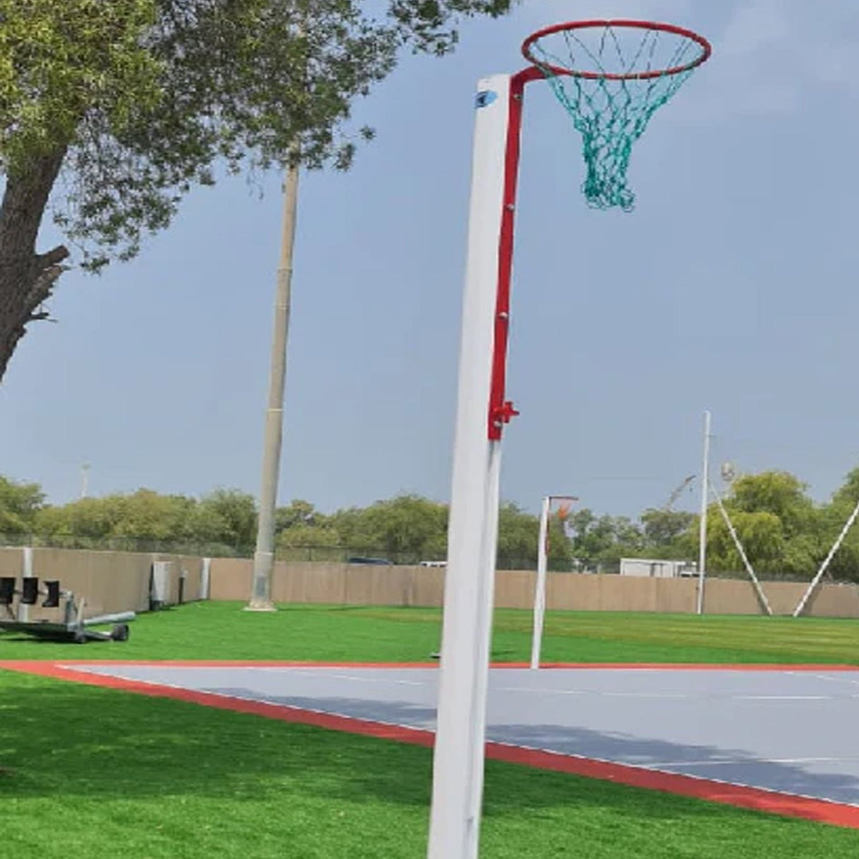 Movable Competition Netball Post with Adjustable Height - Each - Ring & Nets - Dawson Sports