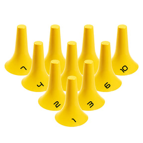 Numbered Sphere Cones (Set of 10) - Coaching & Drills - Dawson Sports