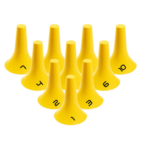 Numbered Sphere Cones (Set of 10) - Coaching & Drills - Dawson Sports