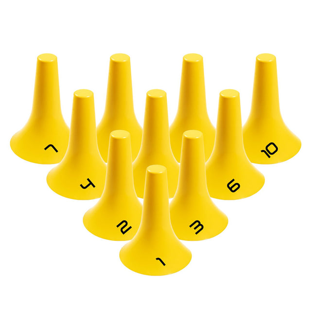 Numbered Sphere Cones (Set of 10) - Coaching & Drills - Dawson Sports