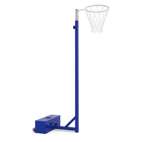 School Mobile Netball Post - Adjustable Ring Height - Ring & Nets - Dawson Sports