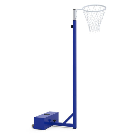 School Mobile Netball Post - Adjustable Ring Height - Ring & Nets - Dawson Sports