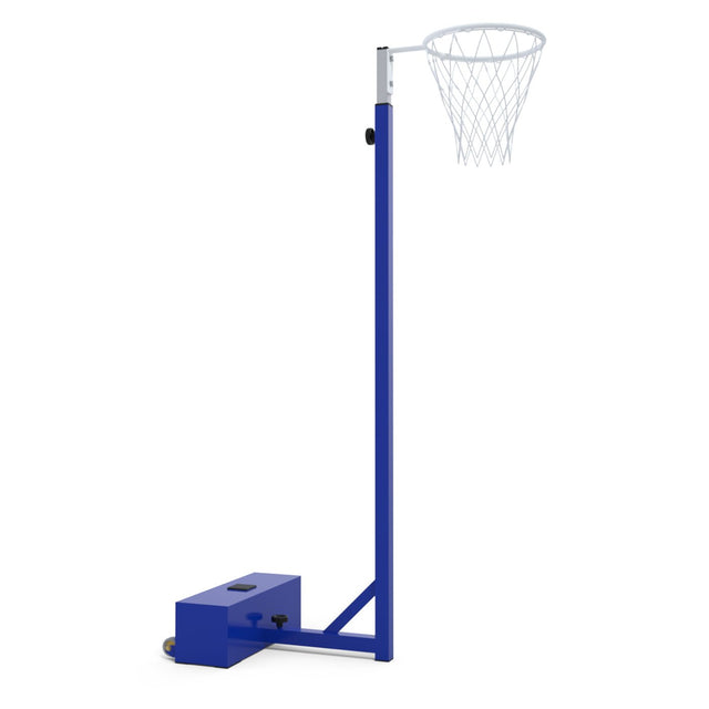 School Mobile Netball Post - Adjustable Ring Height - Ring & Nets - Dawson Sports