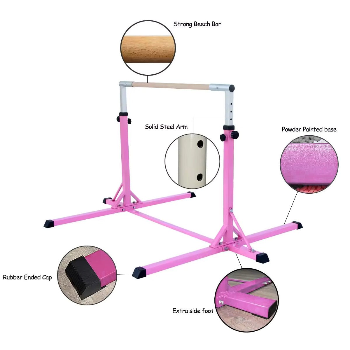 Simple Training Horizontal Bar - Pink - Bars & Balance Beams - Dawson Sports