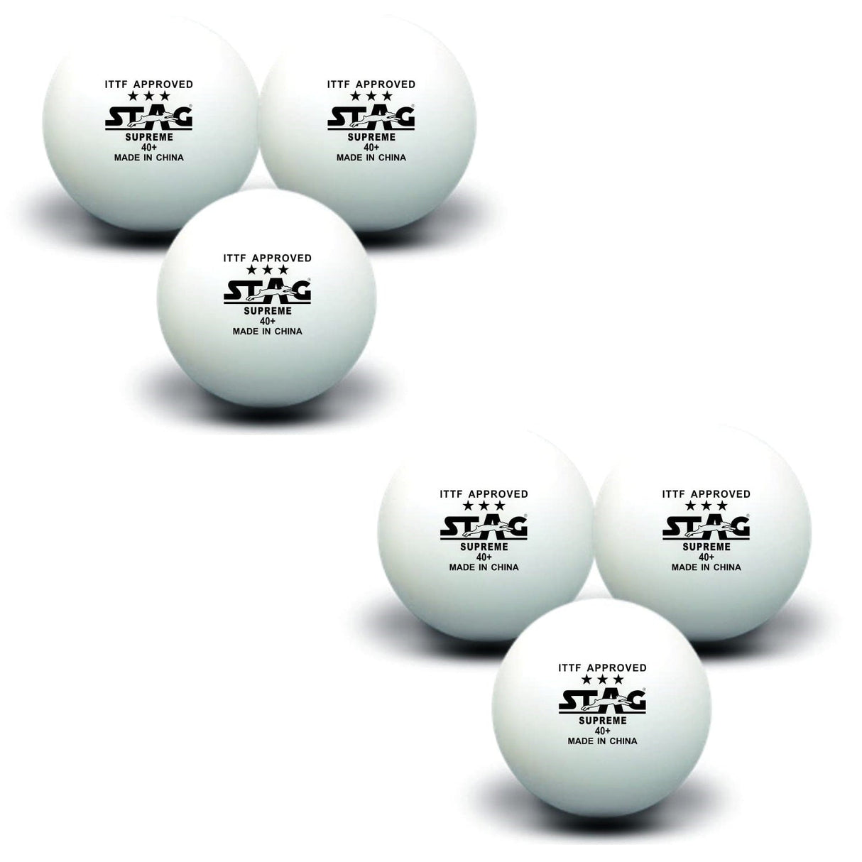 STAG 2 Star Table Tennis Balls - White - Table Tennis Balls - Dawson Sports