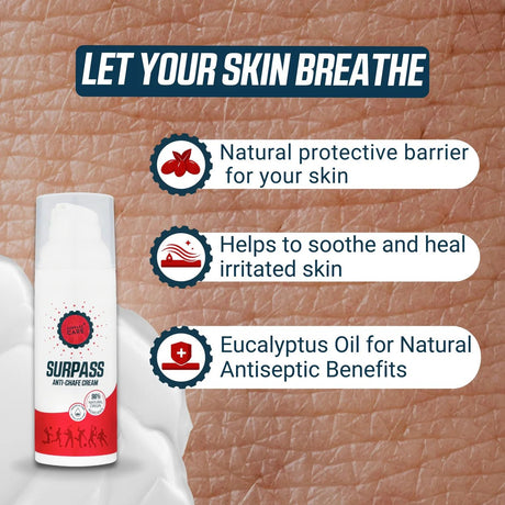 SURPASS ANTI - CHAFE CREAM AIRLESS 50 ML - Lotions & Moisturizers - Dawson Sports