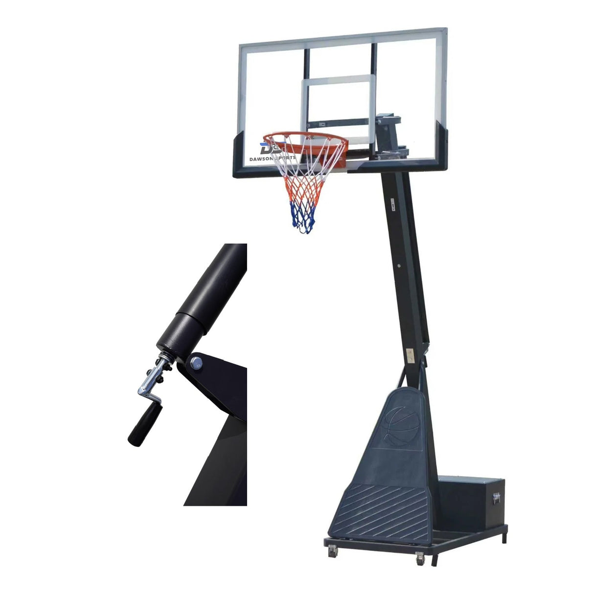 Tempered Glass Portable Basketball System - Basketball System - Dawson Sports