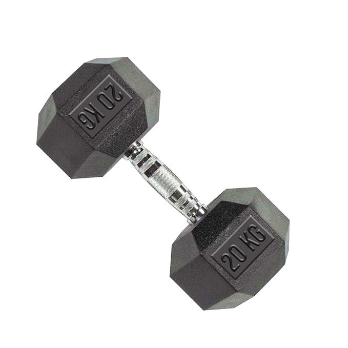 TP HEX Rubber Dumbbells (Pair) - Fitness - Dawson Sports