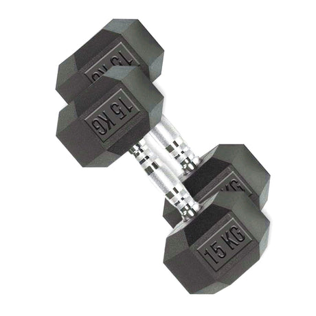 TP HEX Rubber Dumbbells (Pair) - Fitness - Dawson Sports