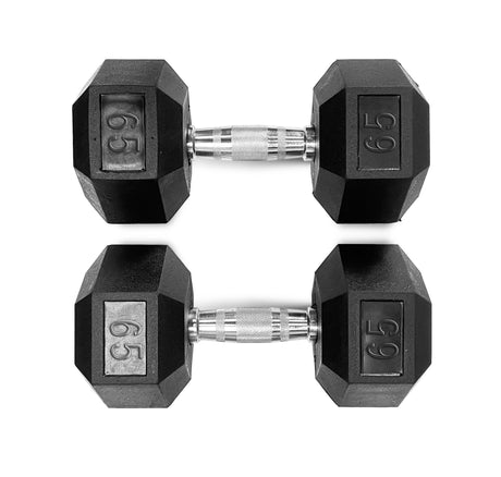 TP HEX Rubber Dumbbells (Pair) - Fitness - Dawson Sports