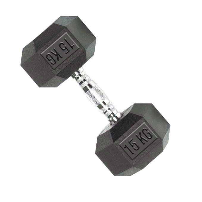 TP HEX Rubber Dumbbells (Pair) - Fitness - Dawson Sports