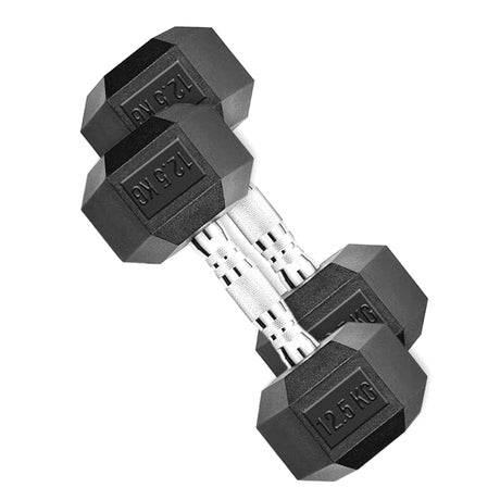 TP HEX Rubber Dumbbells (Pair) - Fitness - Dawson Sports