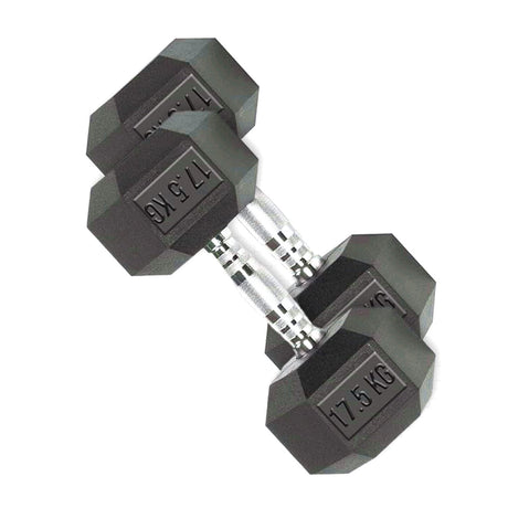 TP HEX Rubber Dumbbells (Pair) - Fitness - Dawson Sports