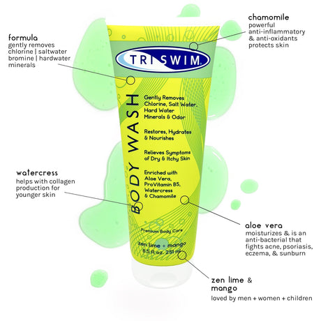 TRISWIM - BODY WASH (Lime & Mango) 251ml - Body Wash - Dawson Sports