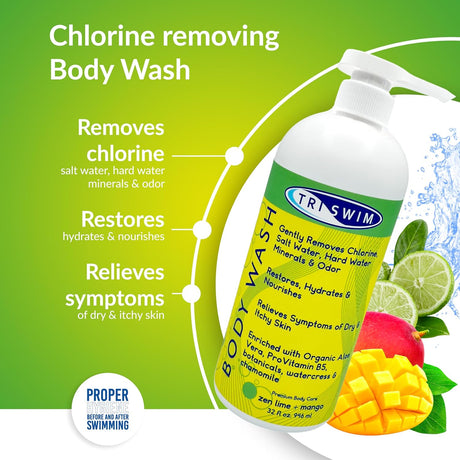 TRISWIM - BODY WASH (Lime & Mango) 946ml - Body Wash - Dawson Sports