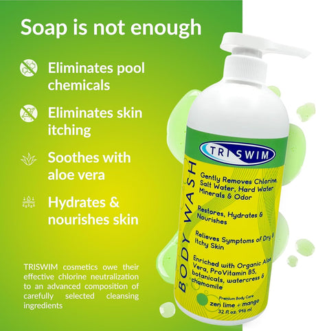 TRISWIM - BODY WASH (Lime & Mango) 946ml - Body Wash - Dawson Sports