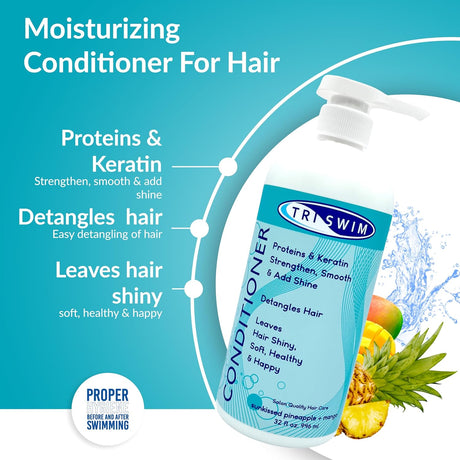 TRISWIM - CONDITIONER (Pineapple & Mango) 946ml - Hair Care - Dawson Sports