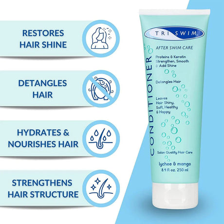 TRISWIM - HAIR CONDITIONER (Lychee & Mango) 250ml - Hair Care - Dawson Sports