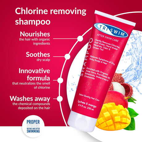 TRISWIM - HAIR SHAMPOO (Lychee & Mango) 250ml - Hair Care - Dawson Sports