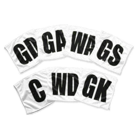 Velcro Netball Position Patches - Training Bibs - Dawson Sports