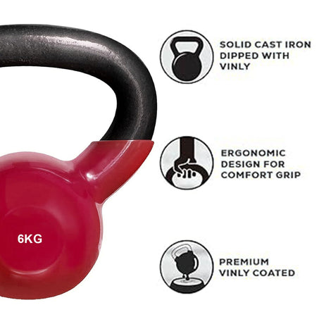 Vinyl Coated Cast Iron Kettlebell - Kettlebell - Dawson Sports