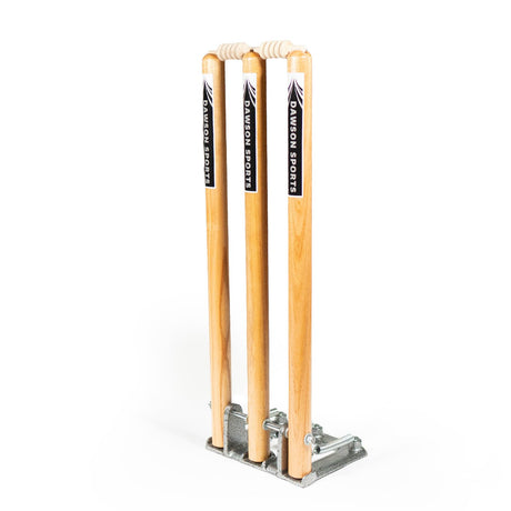 Wooden Spring Stump Set - Premium - Cricket Stumps - Dawson Sports