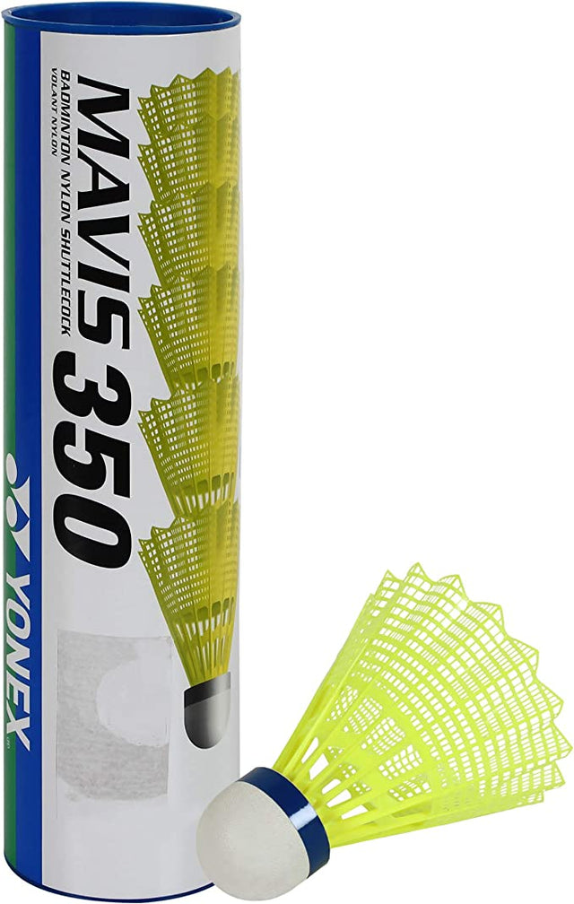 Yonex Mavis 350 Shuttlecock with Blue Cap (Yellow) - Shuttlecocks - Dawson Sports