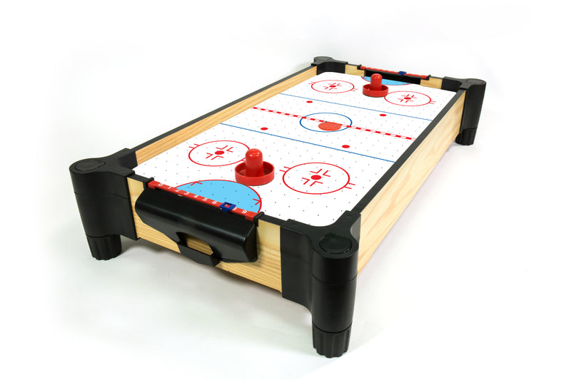 Wood Tabletop Air Hockey with Elevated Surface