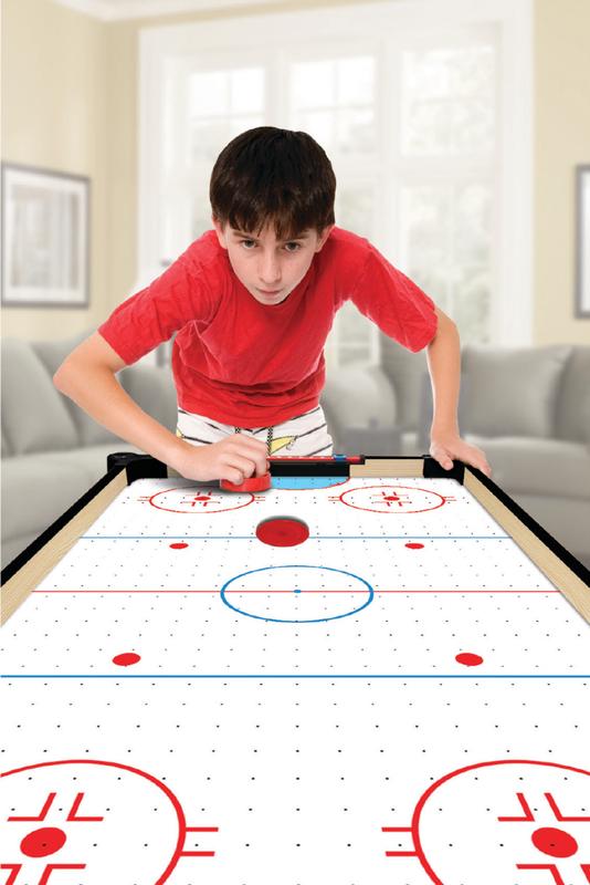 Wood Tabletop Air Hockey with Elevated Surface