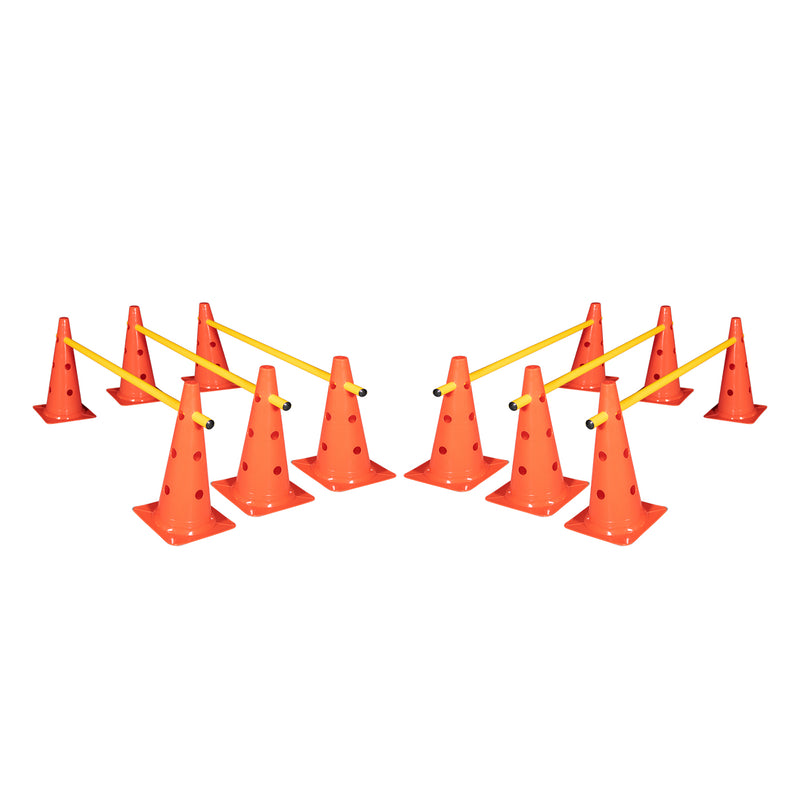 DS Cone Hurdle Set - 15" (12 Cones, 6 Poles)