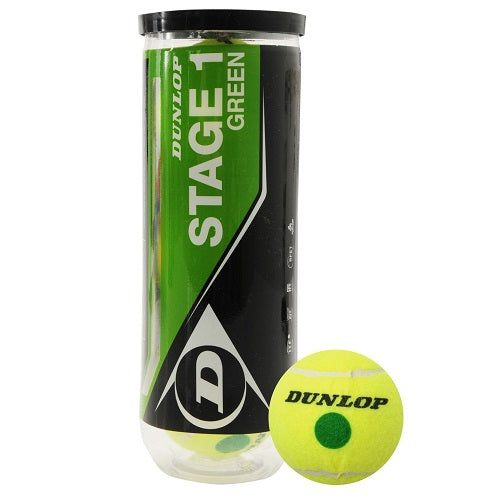 Dunlop Tennis Ball STAGE 1 GREEN 3PET